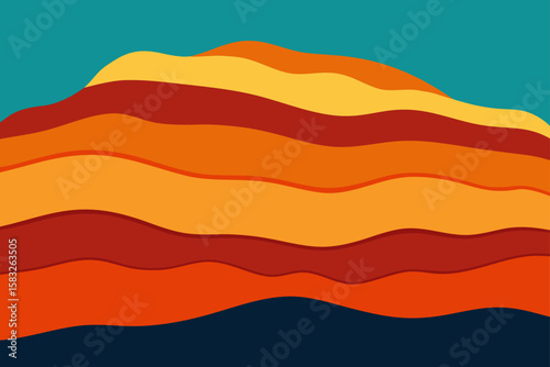 rock striations forming colored layers