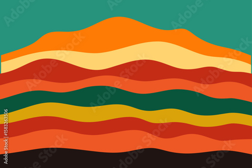 rock striations forming colored layers