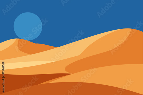 shimmering desert mirage over a sandy expanse