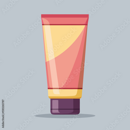 vector illustration of a glass of cream