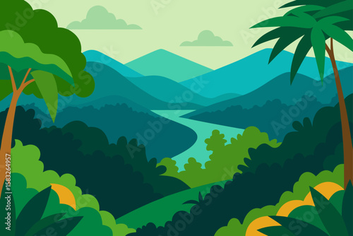 tropical rainforest seen from a bird s eye view