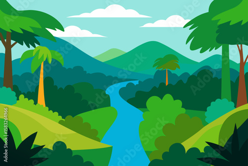 tropical rainforest seen from a bird s eye view