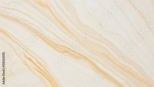 Creamy Beige Marble Texture with Golden Veins for Elegant Backgrounds and Designs, Luxurious Marble Surface with Light Brown and Gold Vein Patterns
