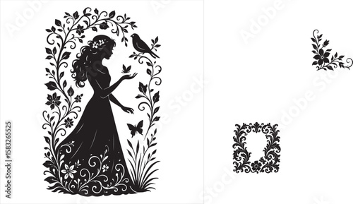 silhouette of a bride