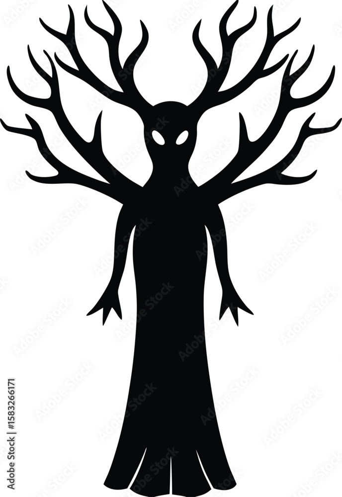 Fototapeta premium vector illustration of a silhouette of angel