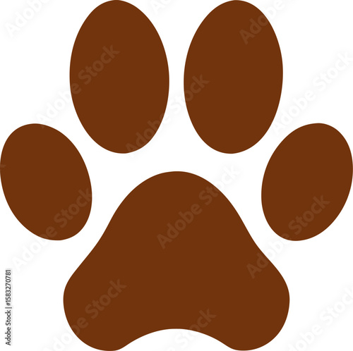 Vector illustration of dog and cat paw prints, perfect for a sweet chocolate or coffee-themed design