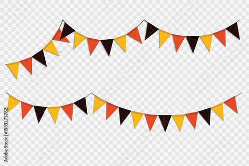 halloween event flag hanging decoration in vector