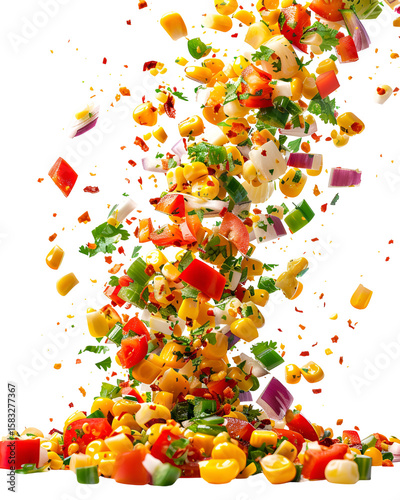 Colorful Corn and Vegetable Salad Explosion