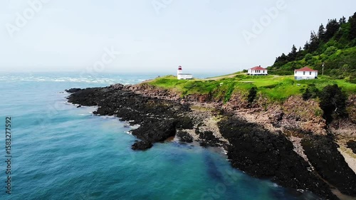 view of the coast of the sea, Aerial 4K Footage