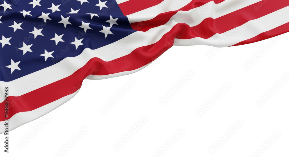 Fototapeta premium Waving freedom emblem against dark void