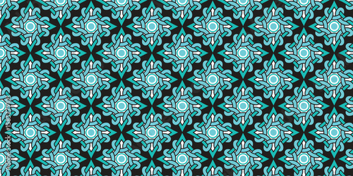 Unique geometric seamless pattern with neon green theme