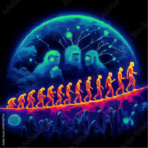 
alternative digital art showing the evolution of humanity 85