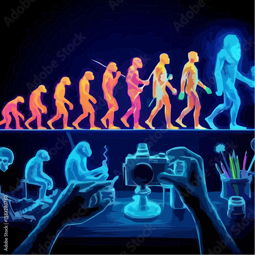 
alternative digital art showing the evolution of humanity 83