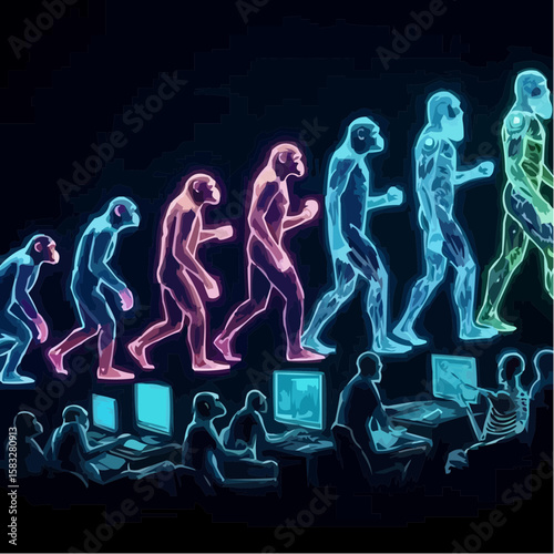 
alternative digital art showing the evolution of humanity 70