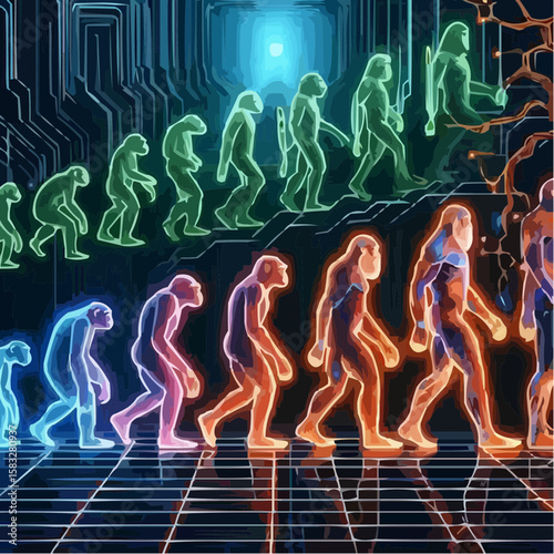 
alternative digital art showing the evolution of humanity 68