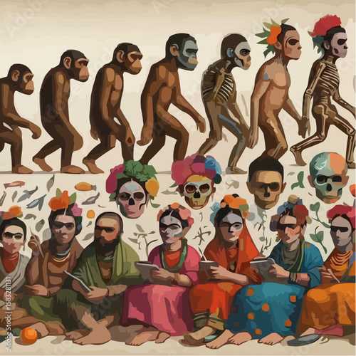 
alternative digital art showing the evolution of humanity 48