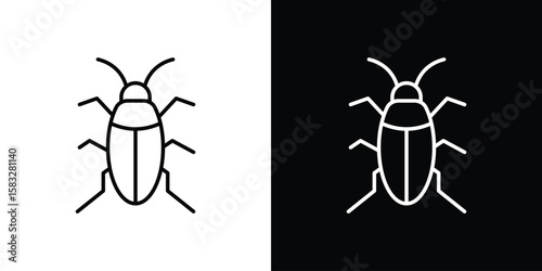 Cockroach icon line for web, mobile and infographics.