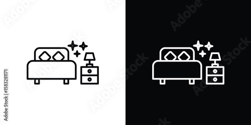 Clean Room icon line for web, mobile and infographics.