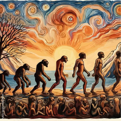 
alternative digital art showing the evolution of humanity 43