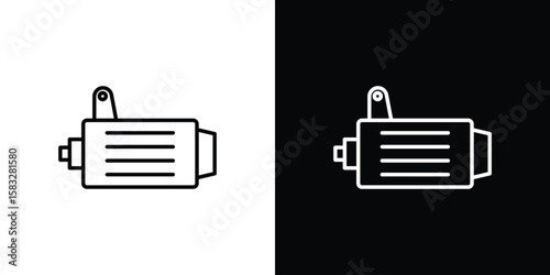 Car alternator icon line for web, mobile and infographics.