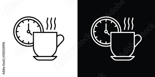 Break icon line for web, mobile and infographics.