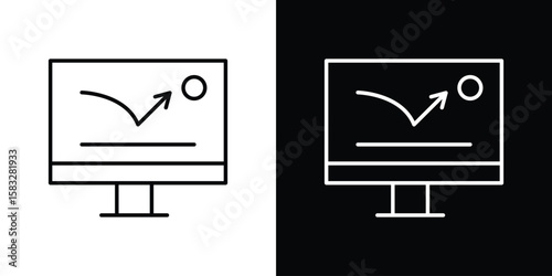 Bounce rate icon line for web, mobile and infographics.