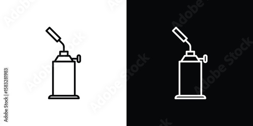 Blowtorch icon line for web, mobile and infographics.