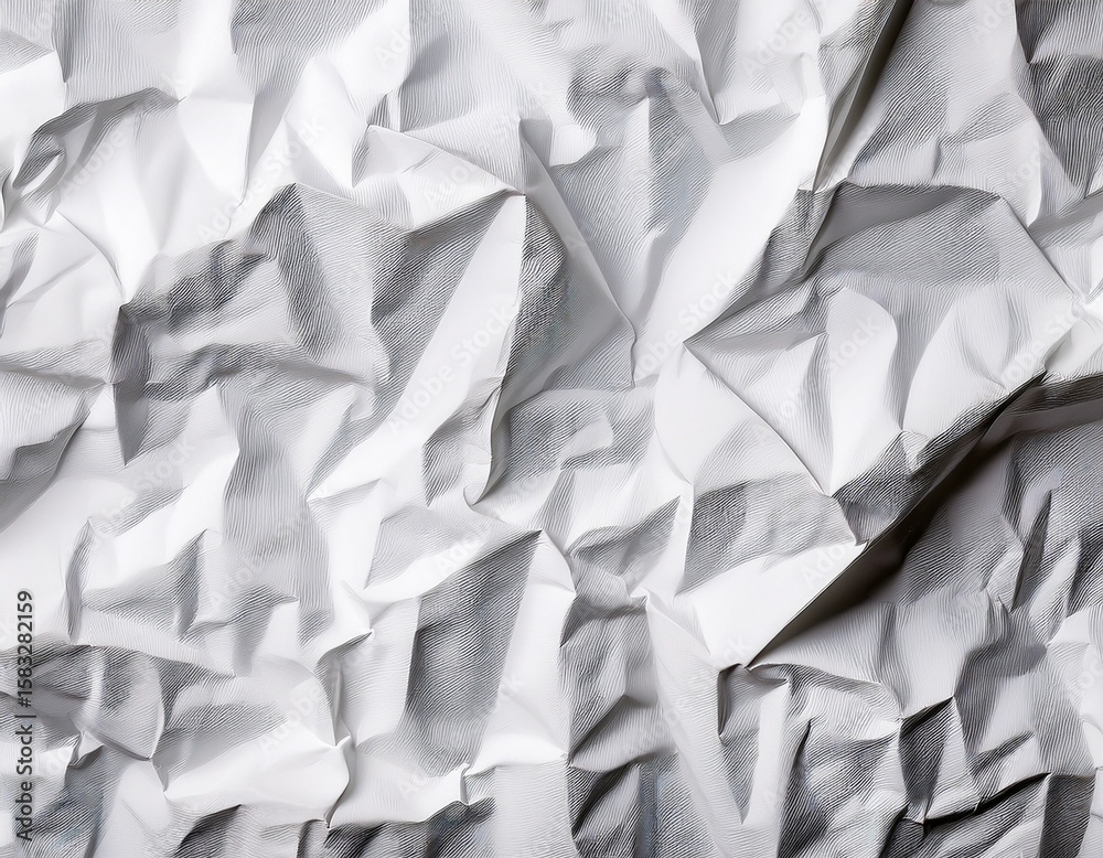 Obraz premium crinkled white paper texture
