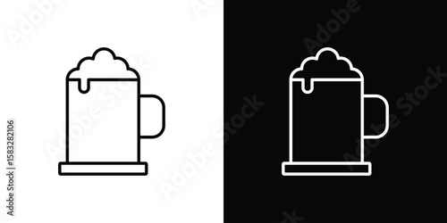 Beer icon line for web, mobile and infographics.