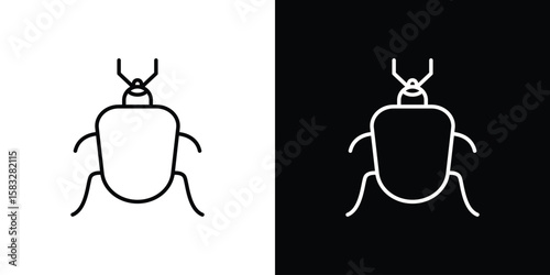 Bedbug icon line for web, mobile and infographics.