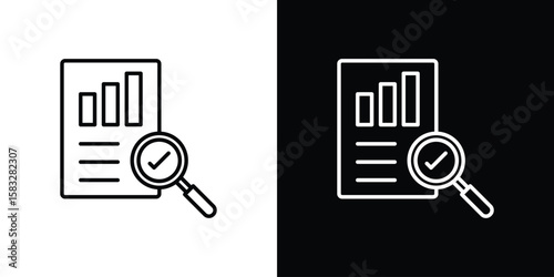 Auditors icon line for web, mobile and infographics.