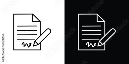 Agreement icon line for web, mobile and infographics.
