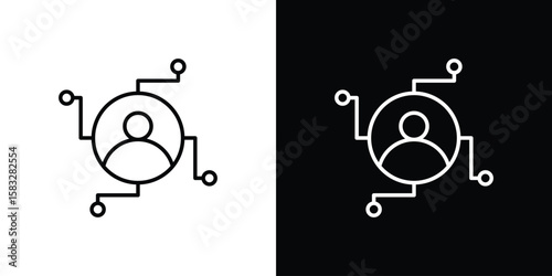 Affiliate marketing icon line for web, mobile and infographics.