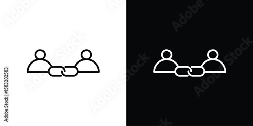 Affiliate link icon line for web, mobile and infographics.