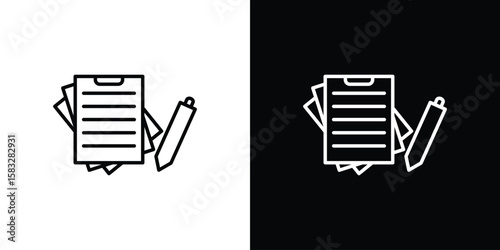 Wills and trusts icon line for web, mobile and infographics.
