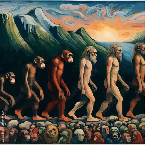 
alternative digital art showing the evolution of humanity 40