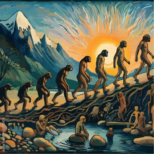 
alternative digital art showing the evolution of humanity 38
