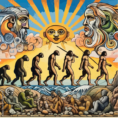 
alternative digital art showing the evolution of humanity 9