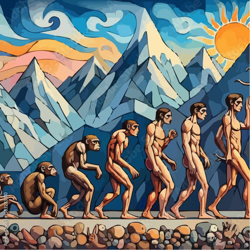 
alternative digital art showing the evolution of humanity 8