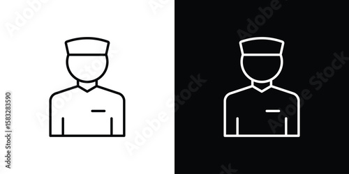 Valet icon line for web, mobile and infographics.