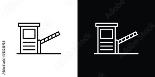 Toll road icon line for web, mobile and infographics.