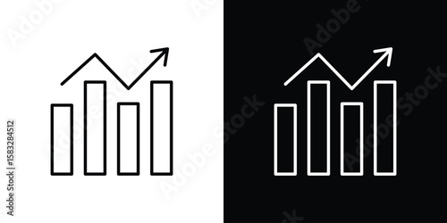 Stagflation icon line for web, mobile and infographics.
