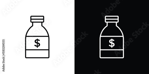 Solvent icon line for web, mobile and infographics.