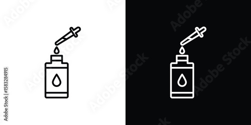 Serum icon line for web, mobile and infographics.