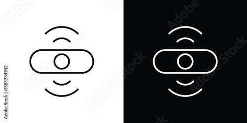 Sensor icon line for web, mobile and infographics.
