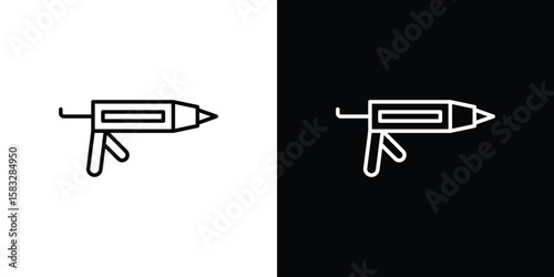 Sealants gun icon line for web, mobile and infographics.