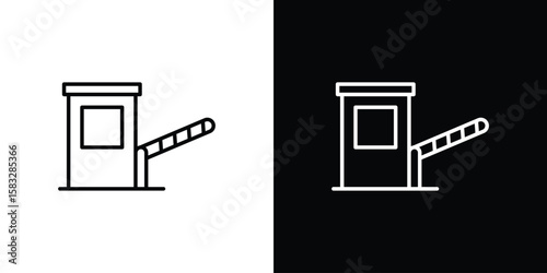 Road toll icon line for web, mobile and infographics.