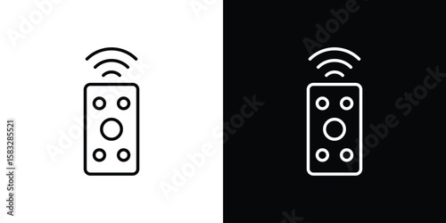 Remote control icon line for web, mobile and infographics.