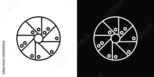 Perpetual motion icon line for web, mobile and infographics.
