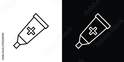 Ointment icon line for web, mobile and infographics.